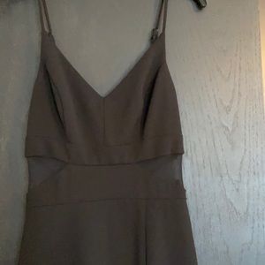 Floor length black dress